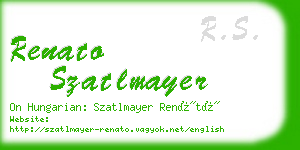 renato szatlmayer business card